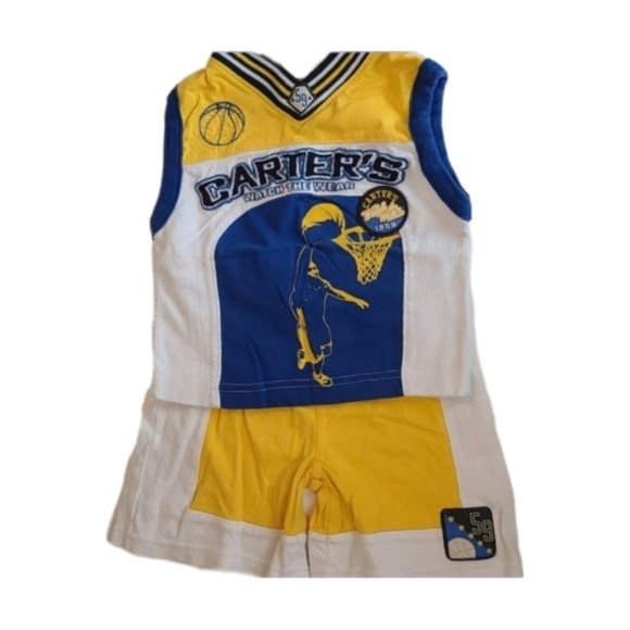 Carters Retro Basketball top and shorts 2T Baby Toddler Outfit Set - Picture 1 of 5